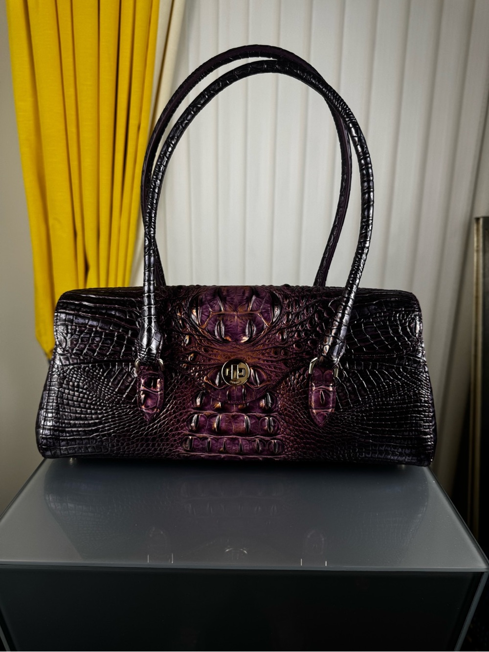 Brahmin Dayan Satchel Handbag-Fig Jam Melbourne FA 2023 Collection